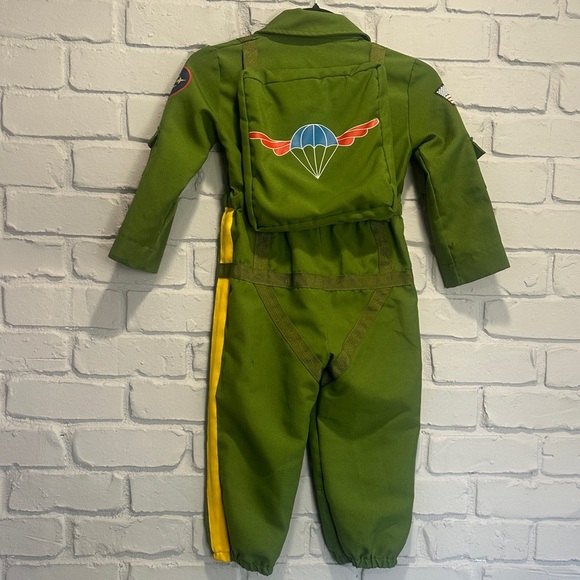 Kids Green Flight Suit Costume size 4 - Picture 8 of 9